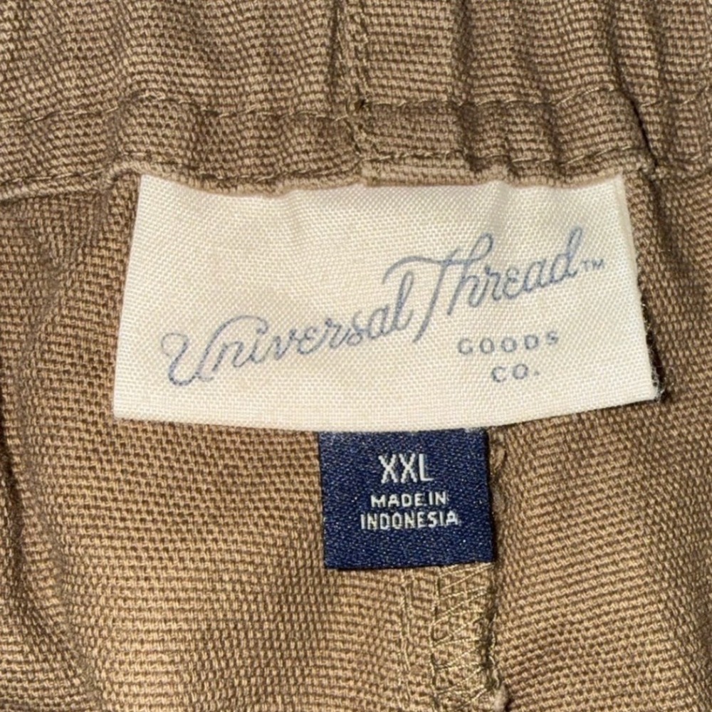 Universal Thread Womens XXL Olive Brown Wide Leg Elastic Waist Crop Pants New - Picture 3 of 9